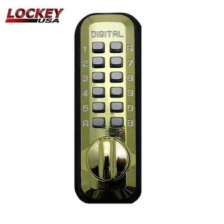 Lockey: M220 - Narrow-Stile Mechanical Keypad Keyless Bolt - Surface Mount - White